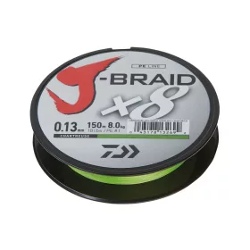Daiwa J-Braid X8 Chartreuse 0,10mm 3000m Fonott Főzsinór