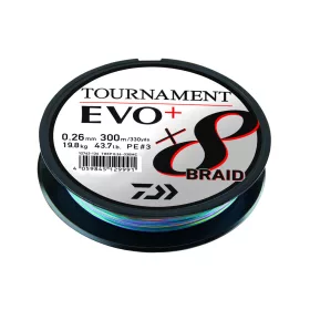   Daiwa Tournament X8 Braid Evo+ Multi-Color 0,16mm 300m Fonott Főzsinór