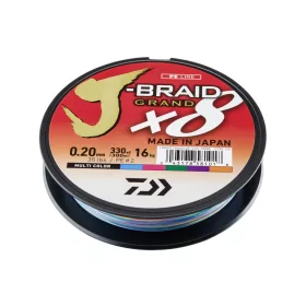   Daiwa J-Braid Grand X8 Multi-Color 0,16mm 3000m Fonott Főzsinór