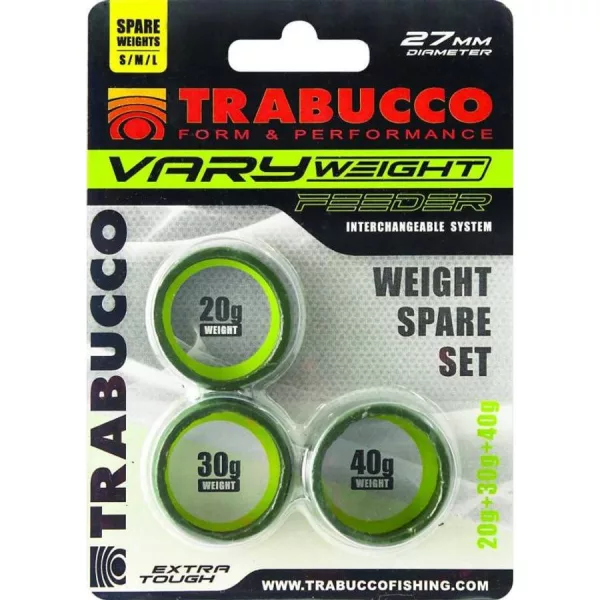 Trabucco Vary Weight Distance Cage Feeder 20gr, 30gr, 40gr Set de Greutăți Coș Feeder