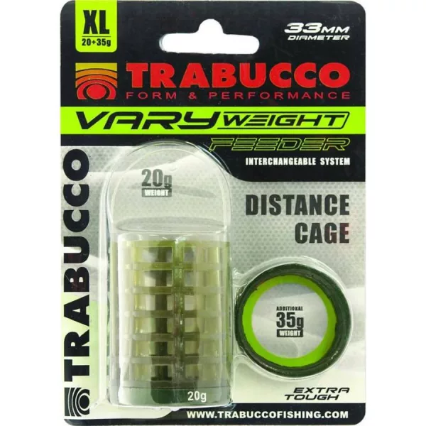 Trabucco Vary Weight Distance Cage Feeder XL 20gr, 35gr Coș Feeder cu Greutate Interșanjabilă