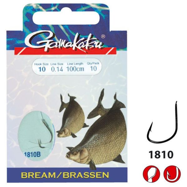 Gamakatsu Bream Feeder LS-1810B #10 0,16mm 75cm cârlig pre-legat