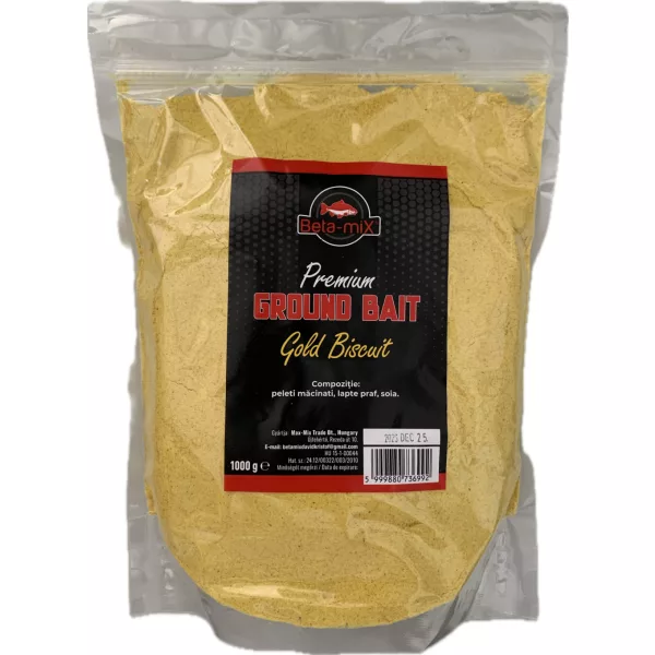 Betamix Nadă Premium Gold Method Mix Cu Biscuiți 1000gr