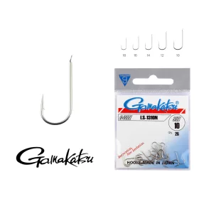   Gamakatsu LS-1310N/012 Argintiu 12 25 buc/pachet Cu paletă Cu barbă Cârlig feeder