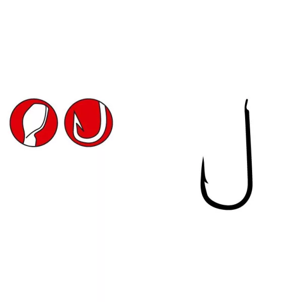 Gamakatsu LS-1312F Hooks Black #14 Cârlig cu paletă și barbetă