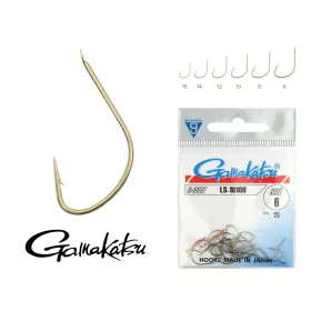   Gamakatsu LS-1810B/014 Bronz 14 25buc/pachet Cârlig Feeder cu paletă și barbă