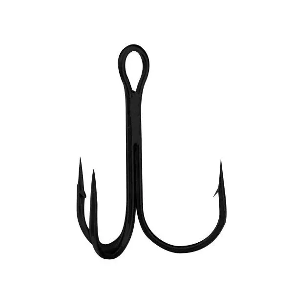Gamakatsu Preda 13N Treble Hooks Nickel Ancore cu trei brațe, cu barbă #3/0