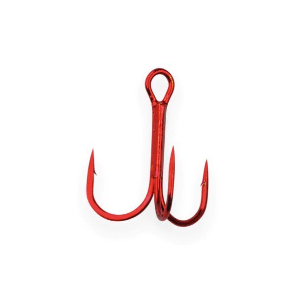 Gamakatsu Preda 13R Treble Hooks Red Cârlig triplu cu ochet, cu barbă #8