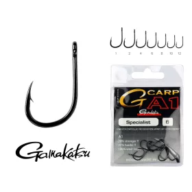   Gamakatsu G-Carp A1 Specialist Negru 2 10 buc/pachet Cu ochi Cu barbă Cârlig de Boilies
