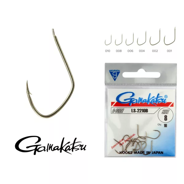 Gamakatsu LS-2210B/001 Bronz 1 10buc/pachet Cârlig Feeder cu paletă și barbă