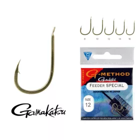   Gamakatsu Feeder Special Bronz 8 10buc/pachet Cârlig Feeder cu paletă și barbă