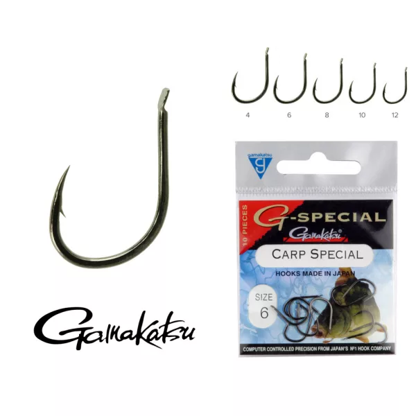 Gamakatsu Feeder Extra Negru 14 10buc/pachet Cârlig Feeder cu paletă și barbă