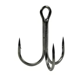   Gamakatsu Preda 18 Treble Hooks Black Cârlig Triplu cu Ochet, cu Barbă #1/0