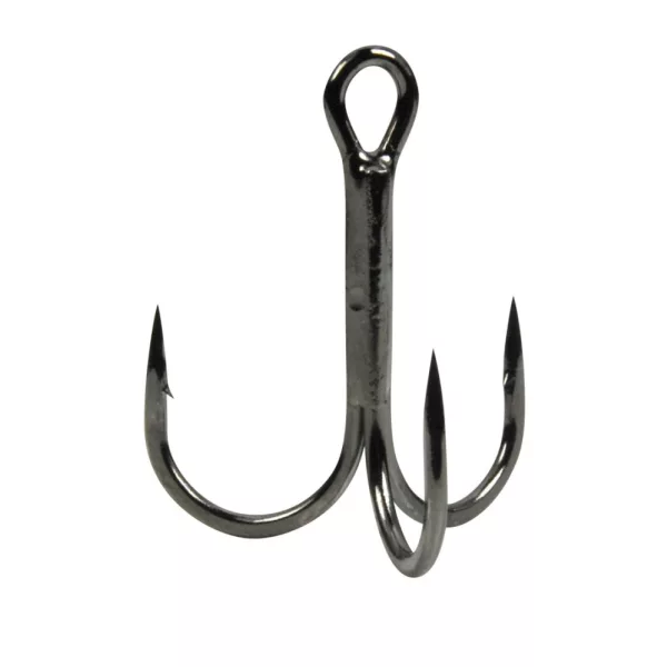 Gamakatsu Preda 18 Treble Hooks Black Cârlig Triplu cu Ochet, cu Barbă #1/0