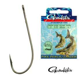   Gamakatsu Bks-Worm36 Șalău Bronz 1/0 6buc/pachet Cârlig cu ochi, cu barbă pentru pești răpitori