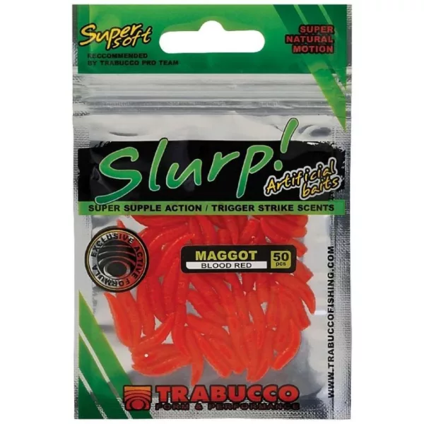 Trabucco Slurp Bait Larvă artificială Roșu Sângeriu Larvă artificială roșu sângeriu 50db