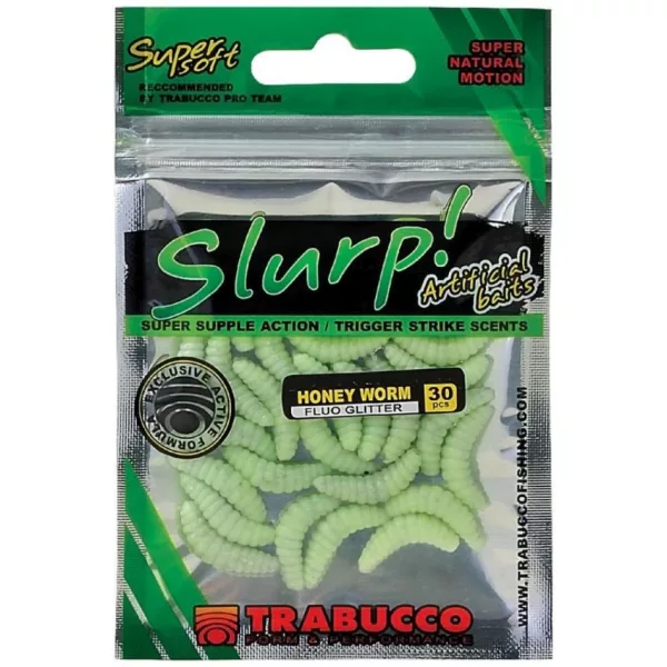 Trabucco Slurp Bait Vierme de miere XL Flu Larvă artificială de albină 25db