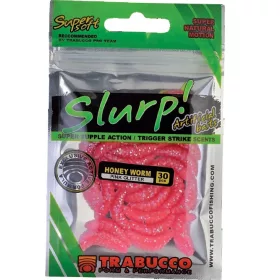   Trabucco Slurp Bait Vierme de miere XL Pink Larvă de albină cu sclipici 25db