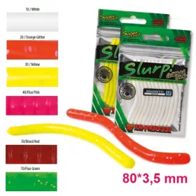   Trabucco Slurp Bait Spaghetti Galben fluo Momeală din cauciuc moale 12db