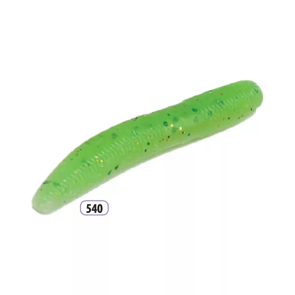 Trabucco Slurp Bait Vierme Gros de Păstrăv Verde Fluo 10 buc.