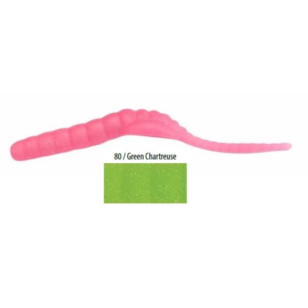 Trabucco Yummy Bait Tail Dancer Chartreuse 5cm Naluci din plastic 8 bucăți