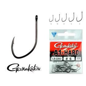   Gamakatsu LS-2263NSB/008 A1 Negru 8 15buc/pachet Cârlig Feeder cu inel și barbă