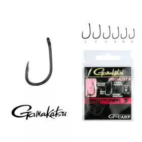   Gamakatsu G-Carp Specialist R Negru 4 10 buc/pachet Cu ochi Cu barbă Cârlig Feeder