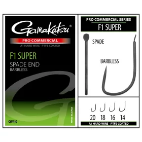   Gamakatsu Coars Pro-C F1 Super Spade A1 PTFE BL Cârlig fără barbetă cu paletă #20