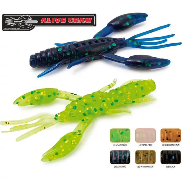 Rapture ULC Alive Craw 5cm 1,8gr Watermelon Momeală din cauciuc moale 12 buc