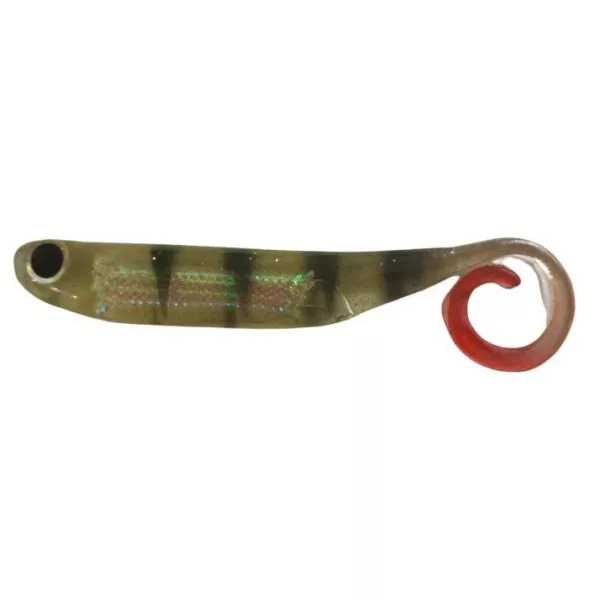 Rapture Power Minnow cu coadă ondulată 7,5cm Perch Momeală din plastic 6 buc