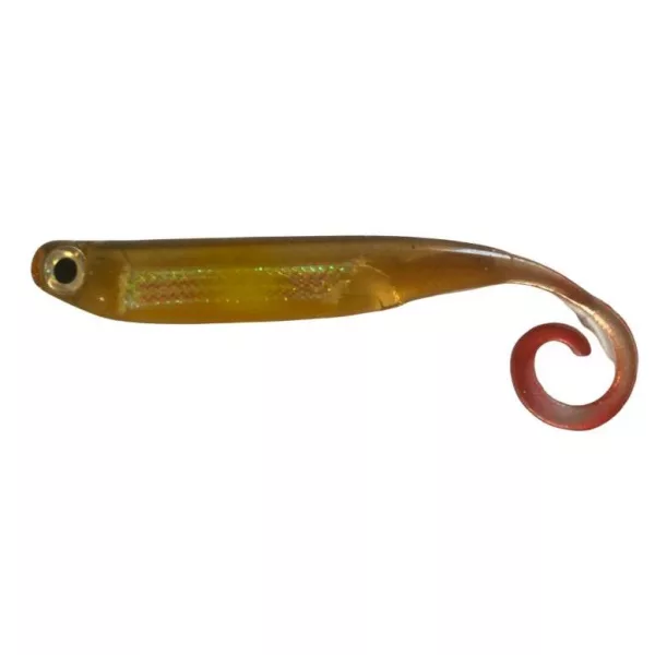 Rapture Power Minnow Curly Tail 7,5cm Brownie Momeală de plastic 6 buc