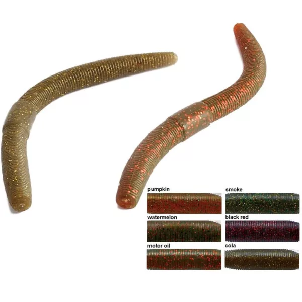 Rapture W. Wacky Worm 12,5cm Motor Oil Momeală din cauciuc moale 10db