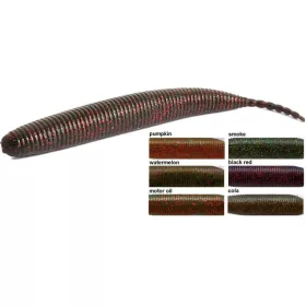   Rapture W. Mouse Tail Jerk 9,5cm Smoke Momeală din cauciuc moale 10 buc.
