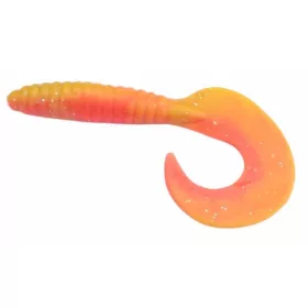  Rapture Fun Tail Grub 6,5cm Red Flame Yellow Naluci Plastic 10buc