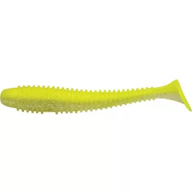  Rapture Ribbed Swing Shad 7cm Chartreuse Ghost Momeală Plastic 12 buc