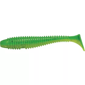   Rapture Ribbed Swing Shad 9,5cm Verde Lime Momeală din Plastic 7 buc