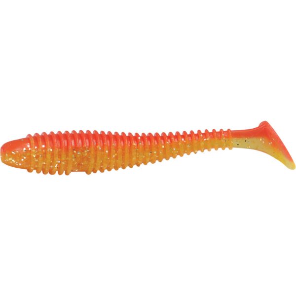 Rapture Ribbed Swing Shad 4cm Flame Yellow Momeală Plastic 14 buc