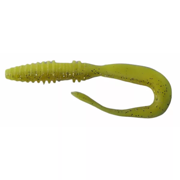 Rapture Mad Worm 8cm Chartreuse Ghost Nalucă din plastic 10buc