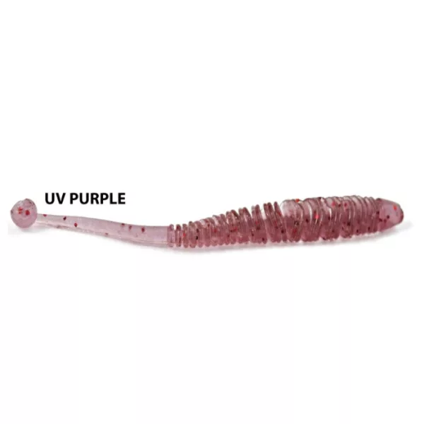 Rapture Evoke Worm 6cm UV Purple Naluci Plastic 12buc