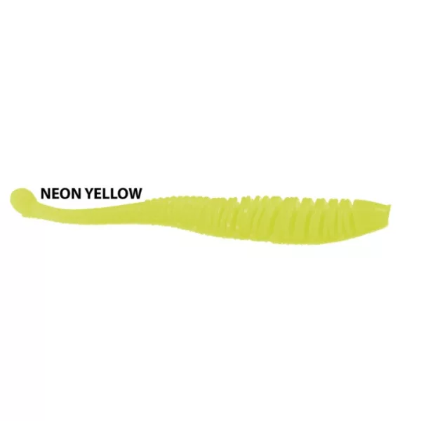 Rapture Evoke Worm 6cm Neon Yellow Naluci Plastic 12buc