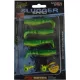 Rapture Slugger Shad Set 5,5cm Galben Lime 4+2buc Set de Naluci
