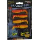 Rapture Slugger Shad Set 5,5cm Galben Flacără 4+2buc Set de Naluci