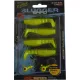 Rapture Slugger Shad Set 5,5cm Galben Neon 4+2buc Set de Naluci