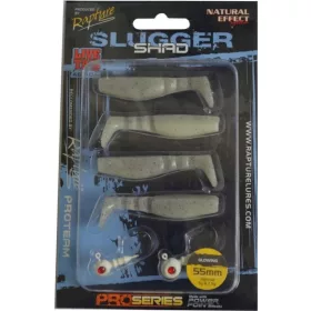   Rapture Slugger Shad Set 5,5cm Chartreuse Fantomă Set de Naluci 4+2 buc