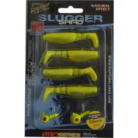 Rapture Slugger Shad Set 5,5cm Glowing 4+2buc Set de Naluci