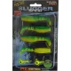 Rapture Slugger Shad Set 7,5cm Lime Yellow 4+2buc Set Naluci Artificiale