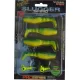 Rapture Slugger Shad Set 7,5cm Yellow / Blue 4+2buc Set Naluci Artificiale