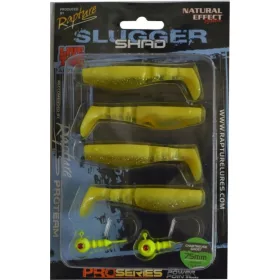   Rapture Slugger Shad Set 7,5cm Chartreuse Ghost 4+2buc Set de Naluci