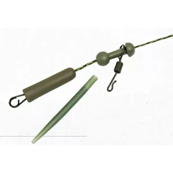 K-Karp DT Chod Rig 90cm Lider cu plumb verde și agrafă de siguranță 2 buc
