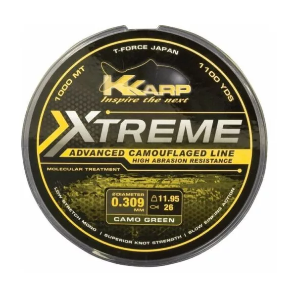 K-Karp Extreme Camo Gravel 1000m 0,30mm Monofil Fir principal